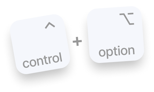 Control and Option shortcut